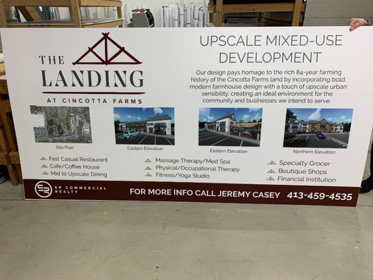 The Landing property signage